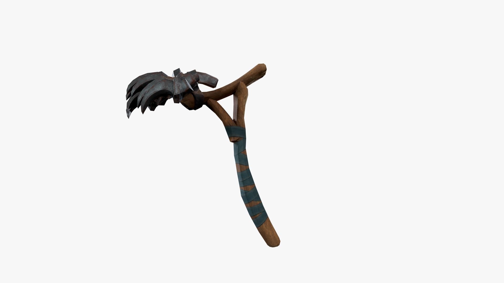 Lowpoly Weapon Rake - Game Ready - Textured PBR Low-poly 3D model_18