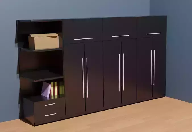 Cupboard cabinet with drawers and shelves