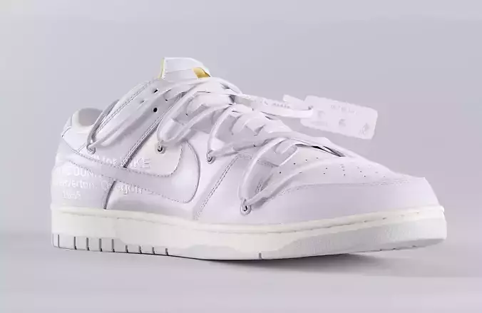 Nike Dunk x Off White Lot 49 Low-poly 3D model