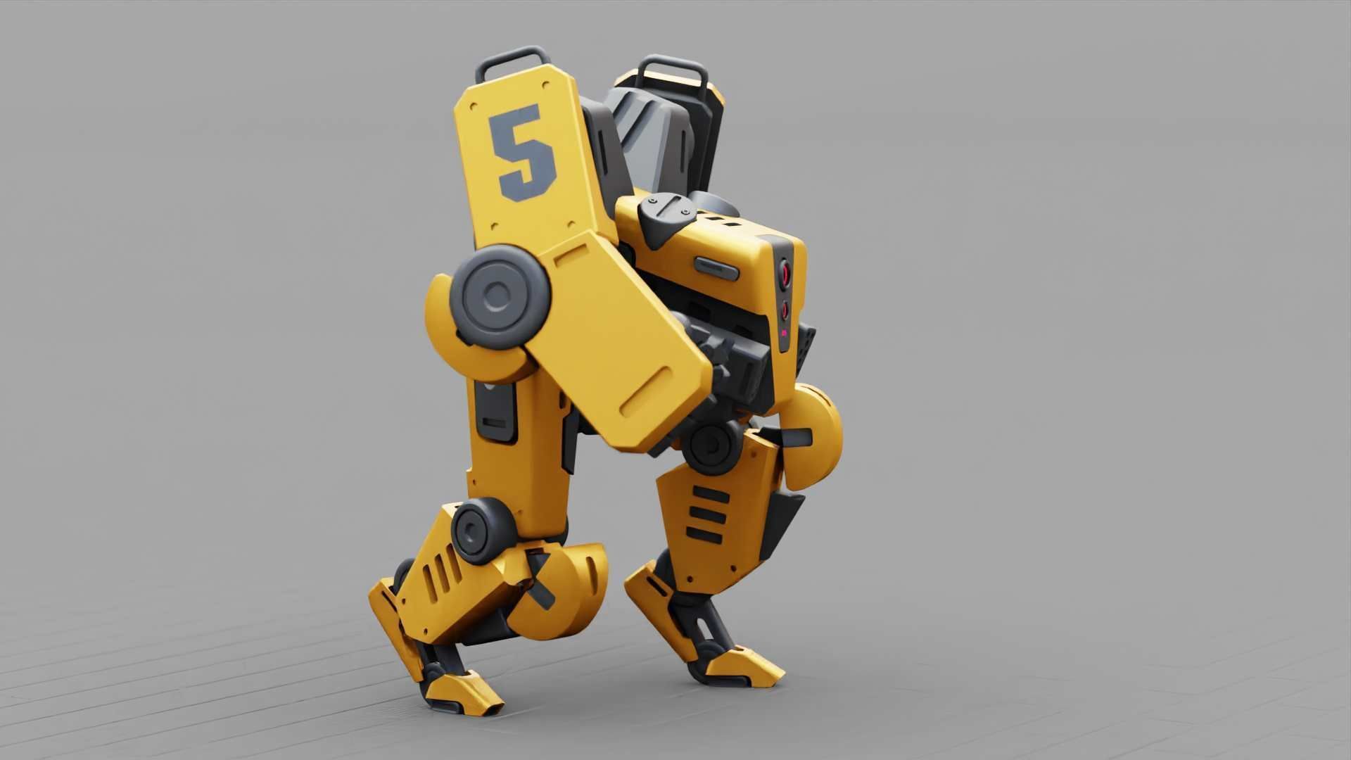 COMBAT DROID ONYX RIGGED 3D model_28