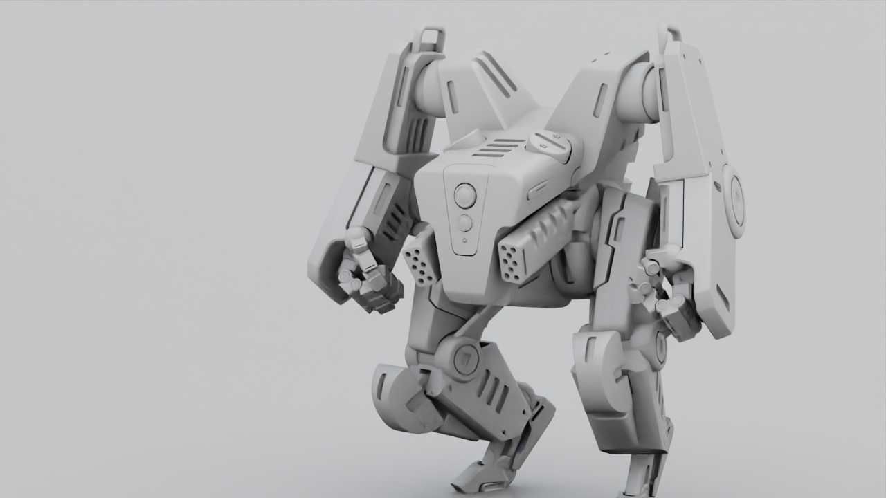 COMBAT DROID ONYX RIGGED 3D model_36