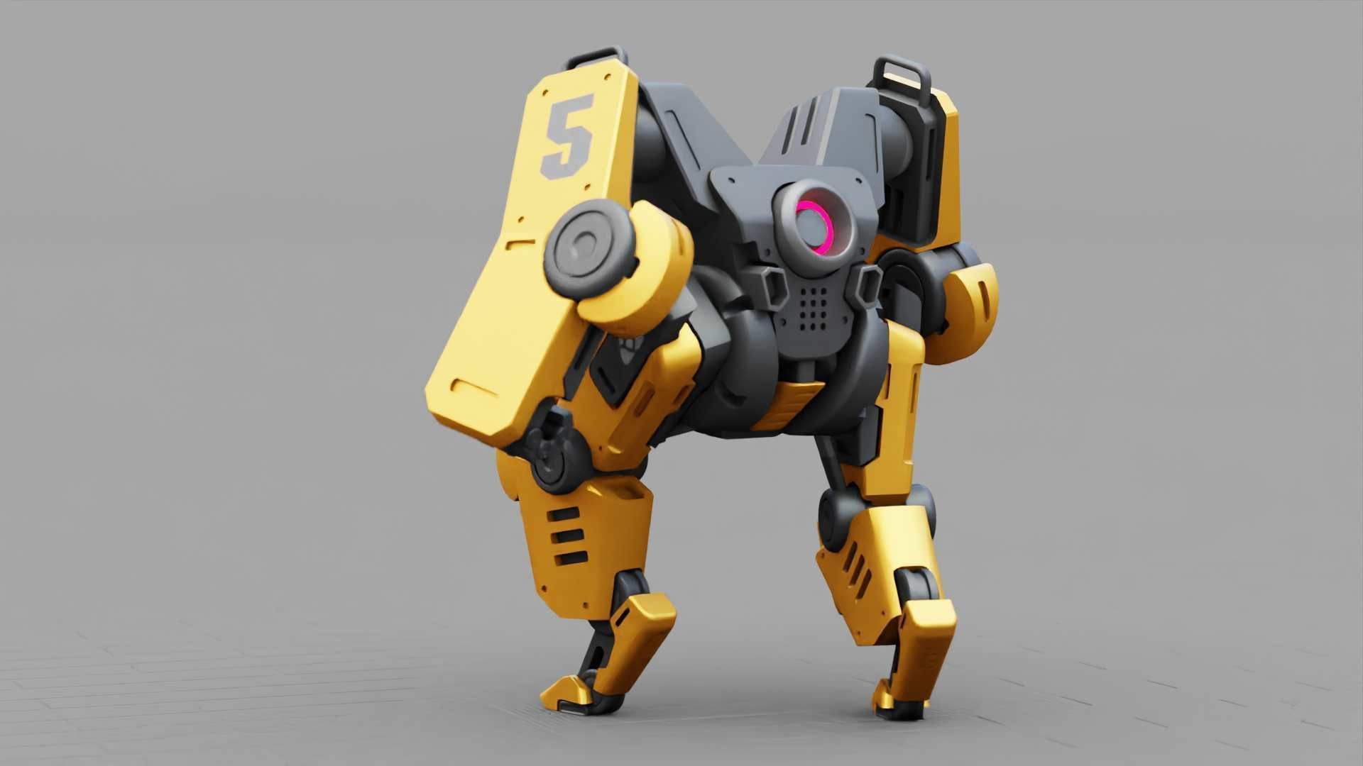 COMBAT DROID ONYX RIGGED 3D model_24