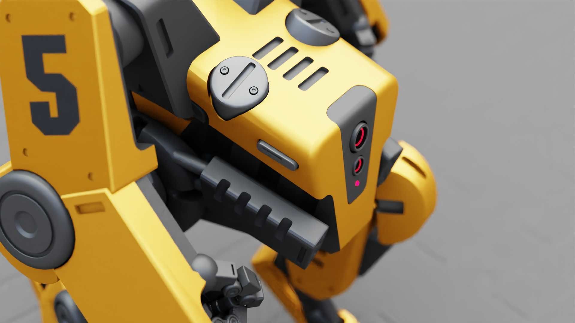 COMBAT DROID ONYX RIGGED 3D model_35