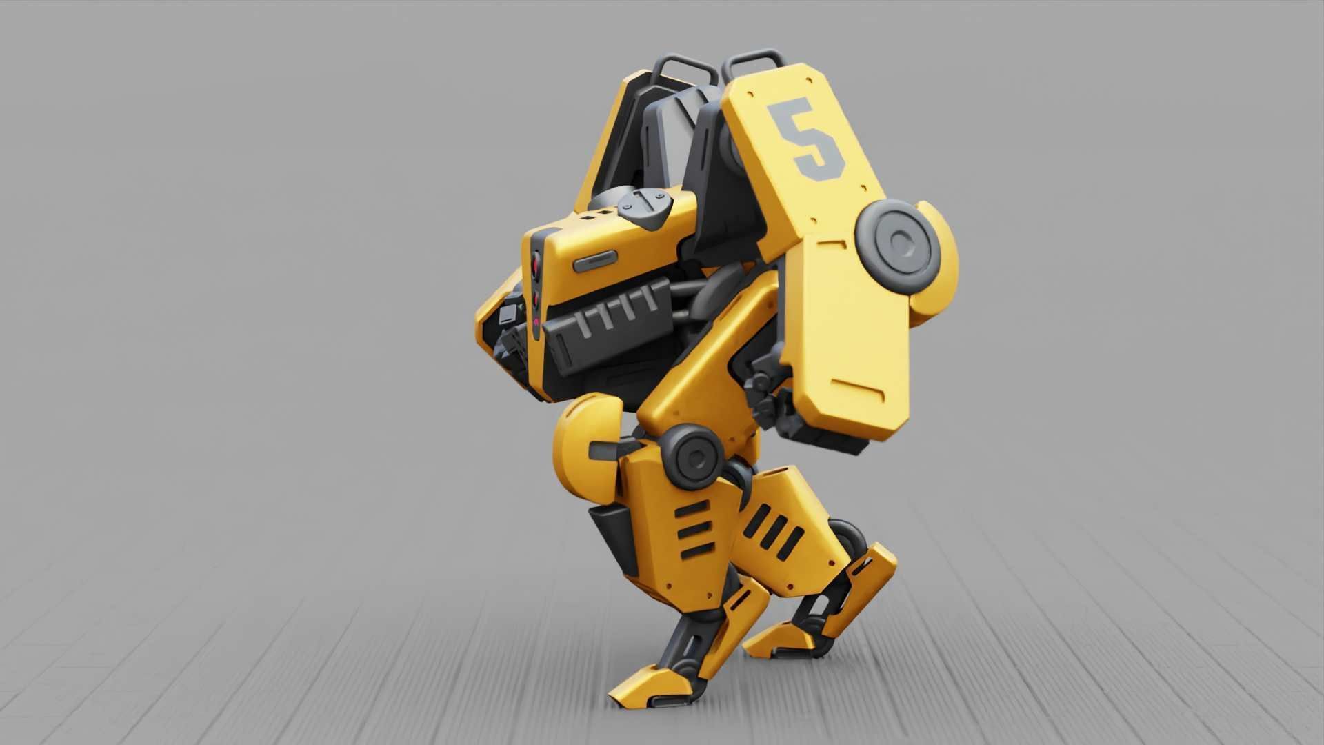 COMBAT DROID ONYX RIGGED 3D model_22