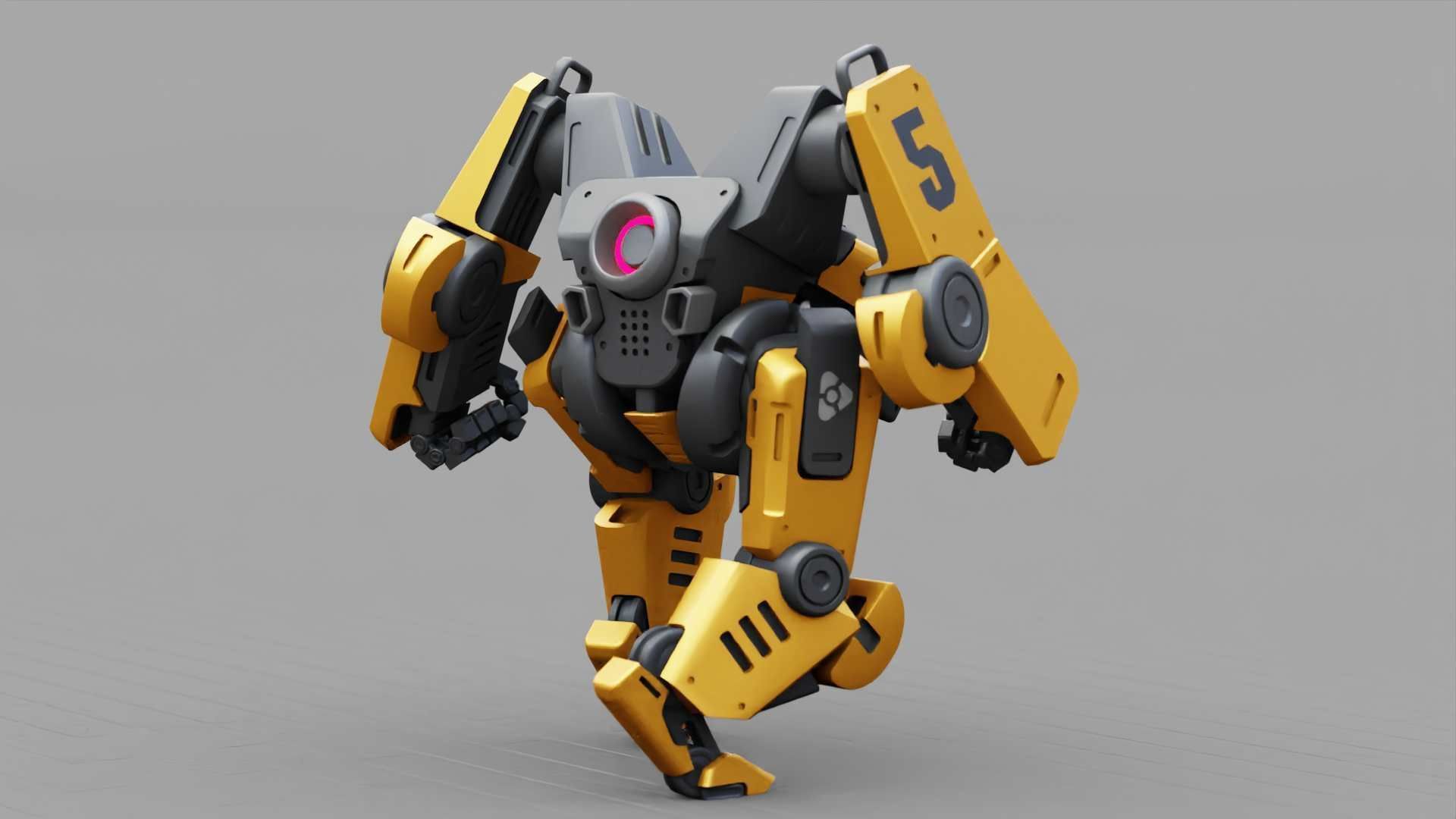 COMBAT DROID ONYX RIGGED 3D model_26