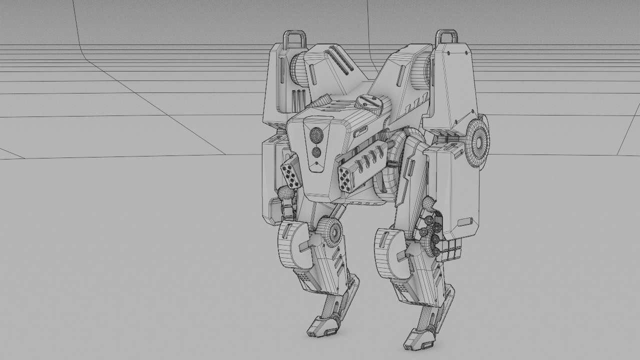 COMBAT DROID ONYX RIGGED 3D model_41