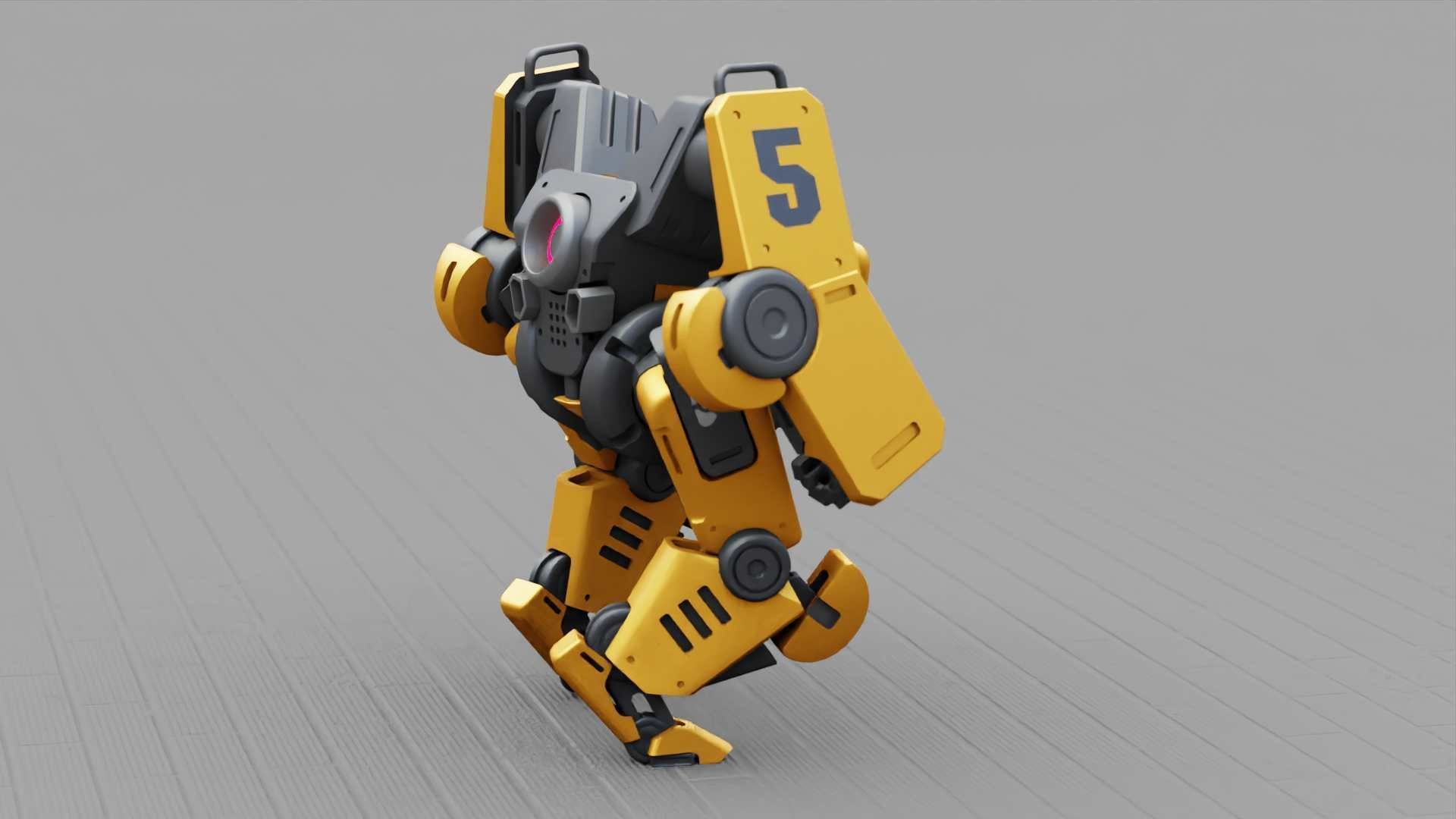 COMBAT DROID ONYX RIGGED 3D model_14