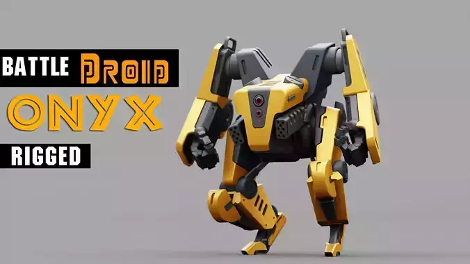COMBAT DROID ONYX  RIGGED