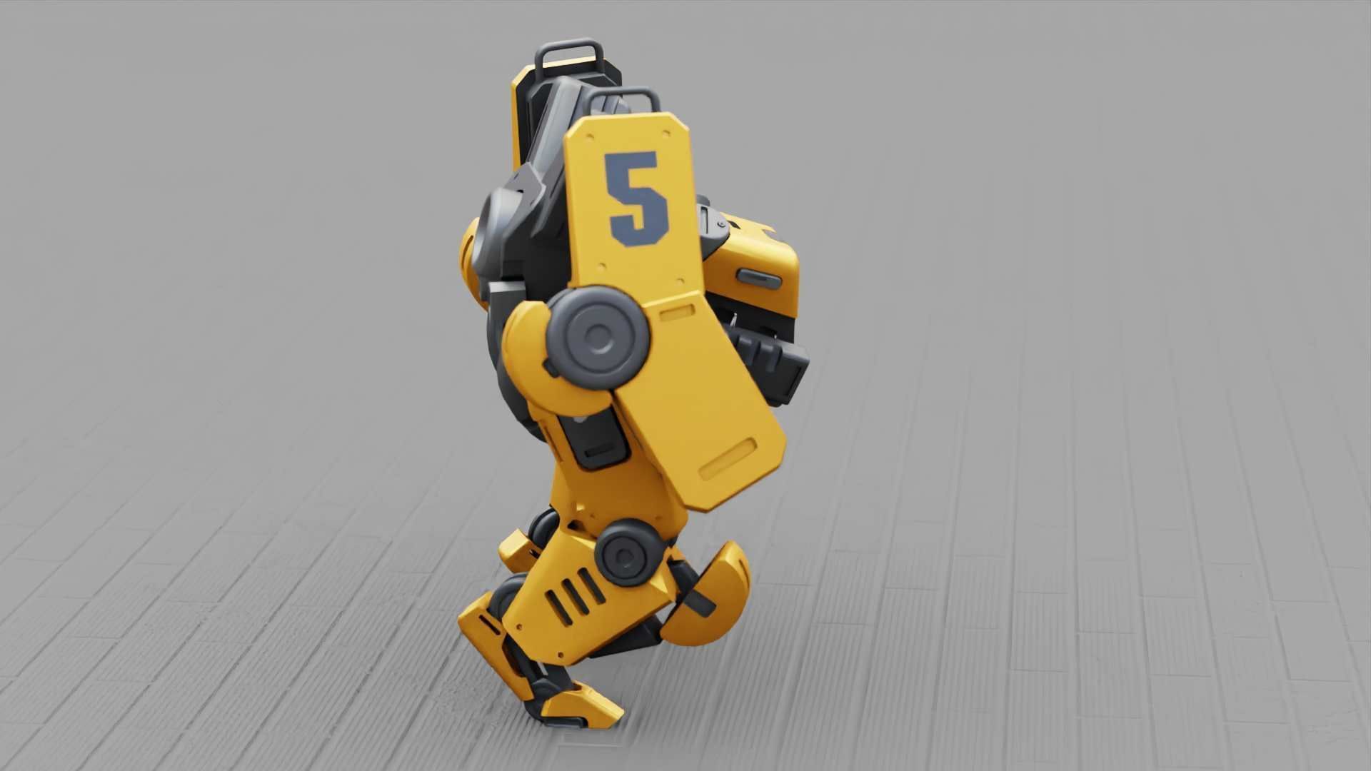 COMBAT DROID ONYX RIGGED 3D model_15