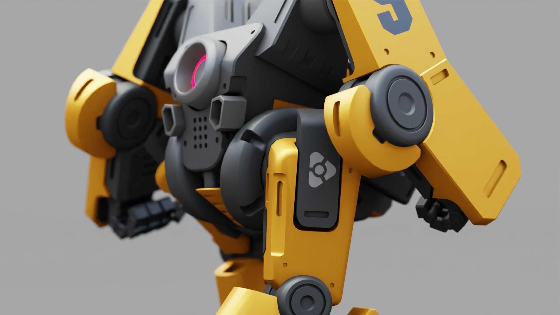 COMBAT DROID ONYX RIGGED 3D model_33