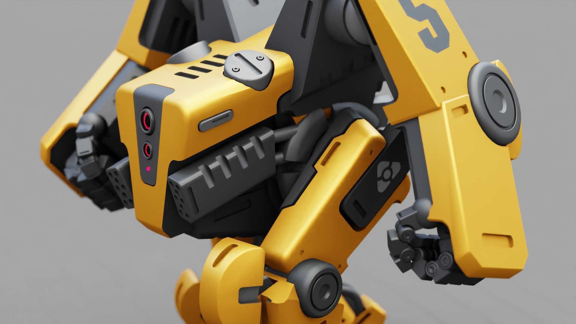 COMBAT DROID ONYX RIGGED 3D model_30