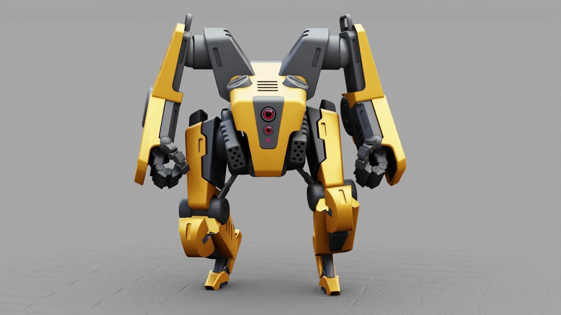 COMBAT DROID ONYX RIGGED 3D model_19