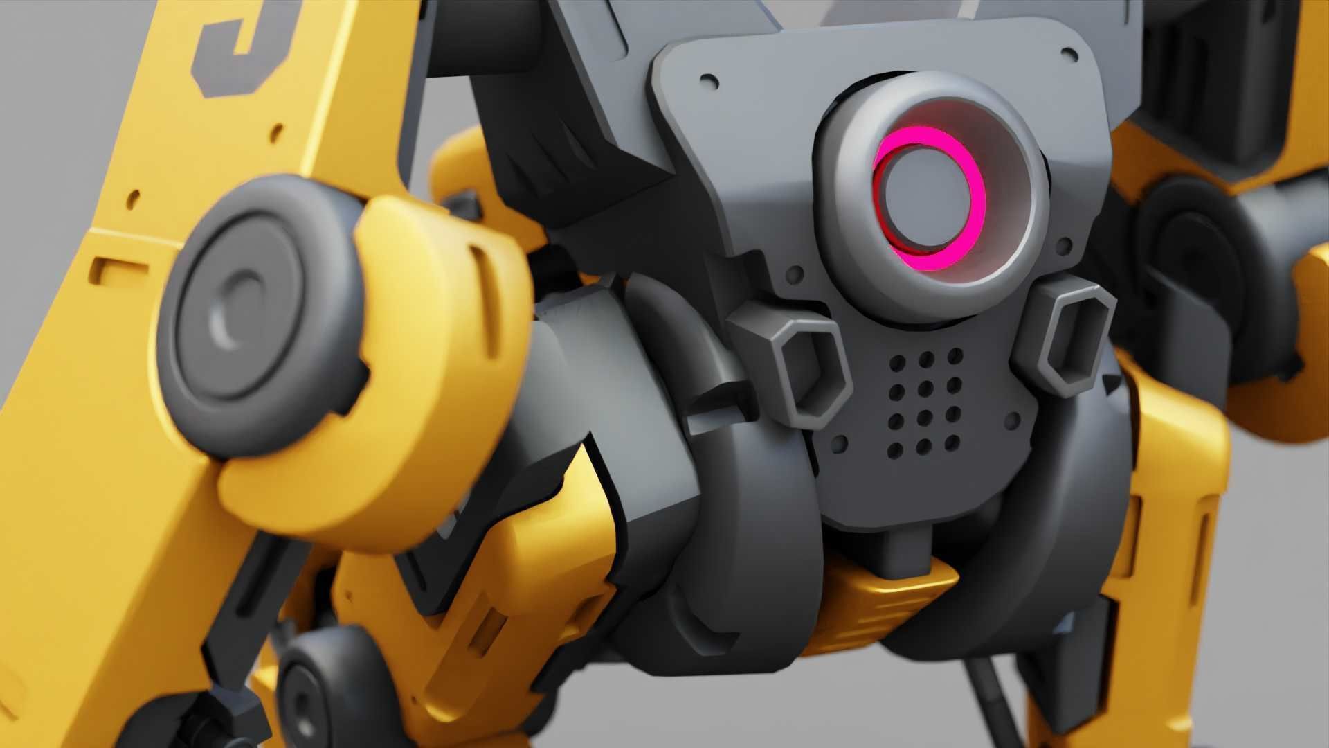 COMBAT DROID ONYX RIGGED 3D model_32