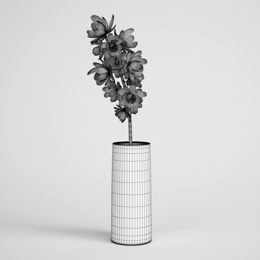 CGAxis flower 3D model_1