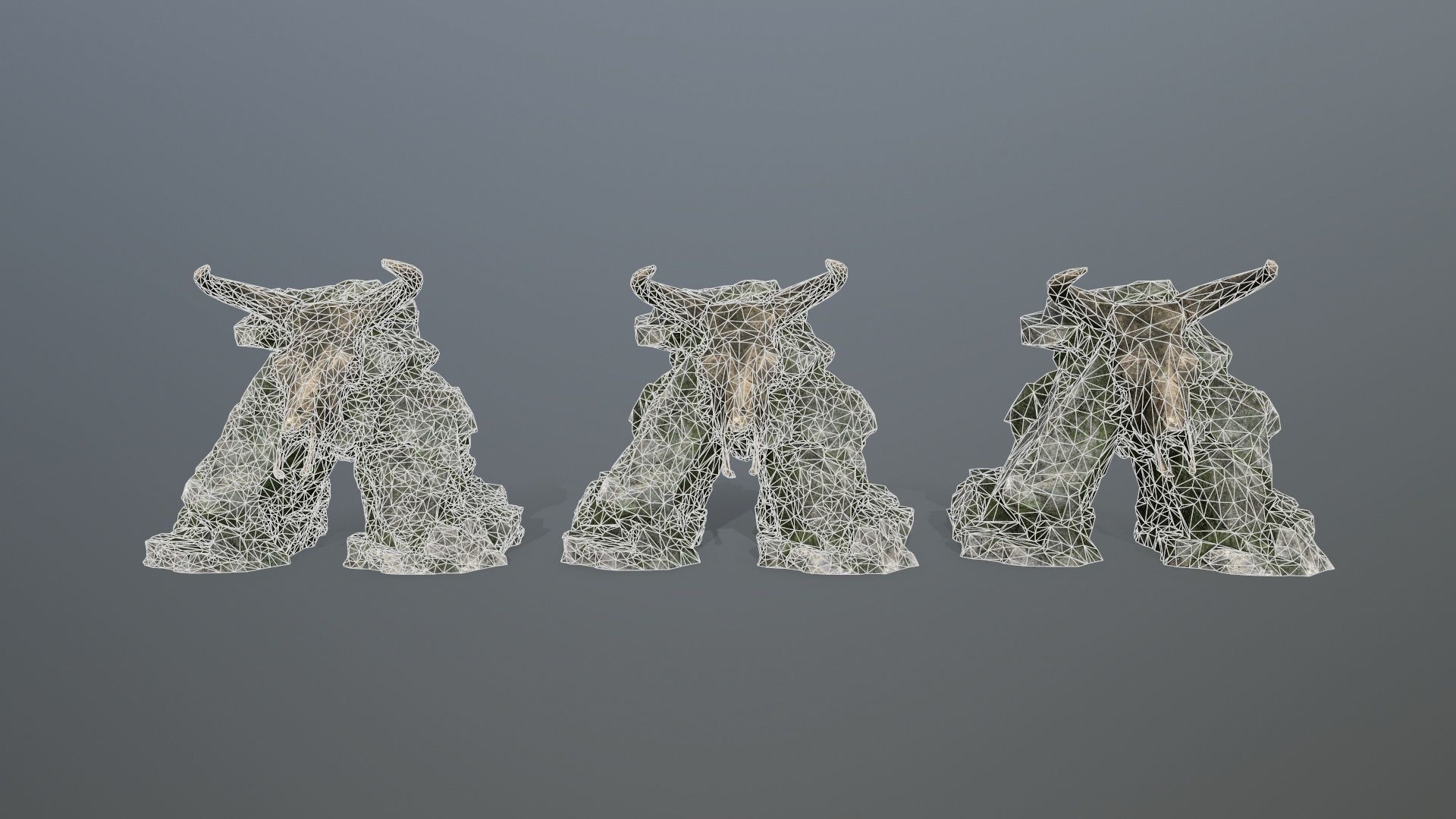 Skull Gate Low-poly 3D model_13