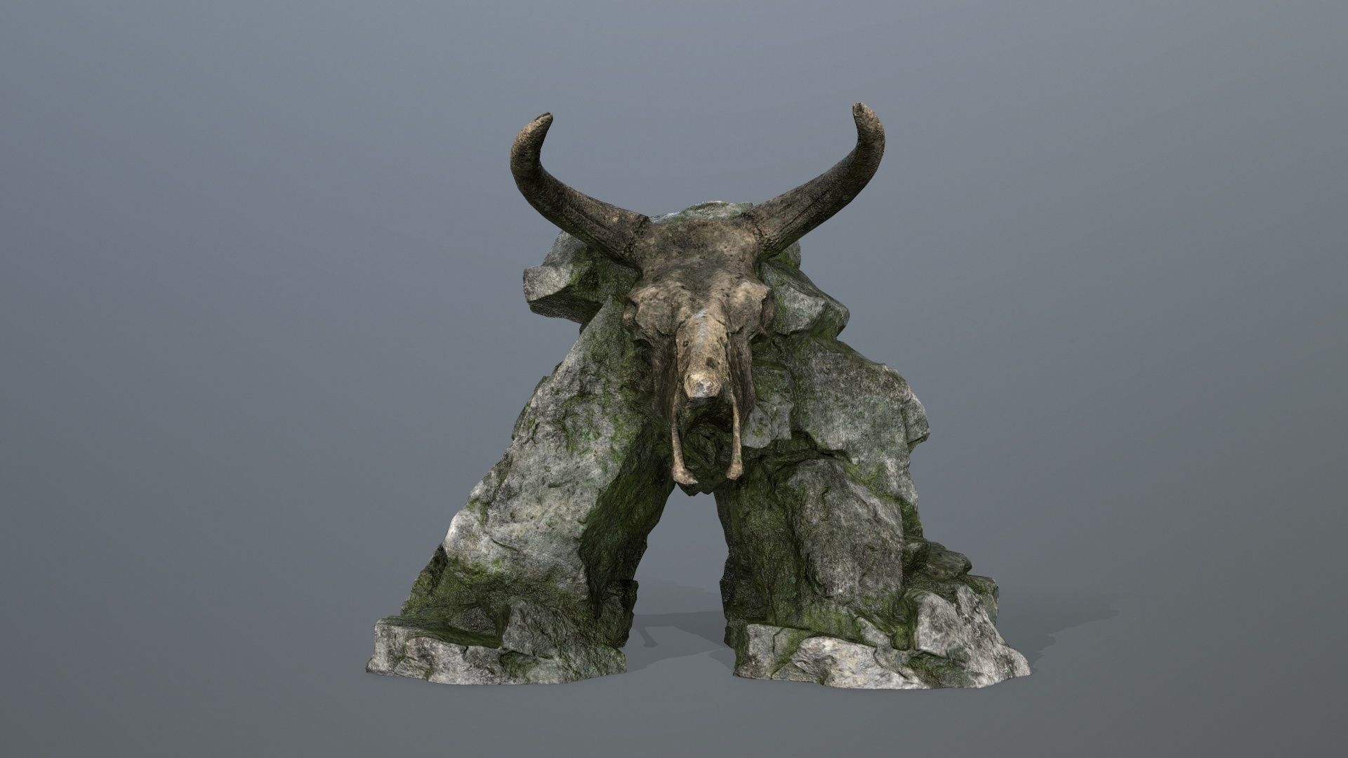 Skull Gate Low-poly 3D model_2