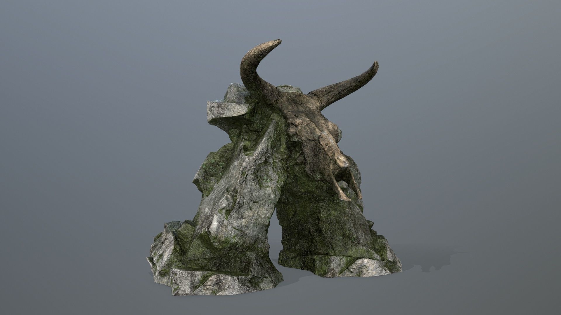 Skull Gate Low-poly 3D model_9