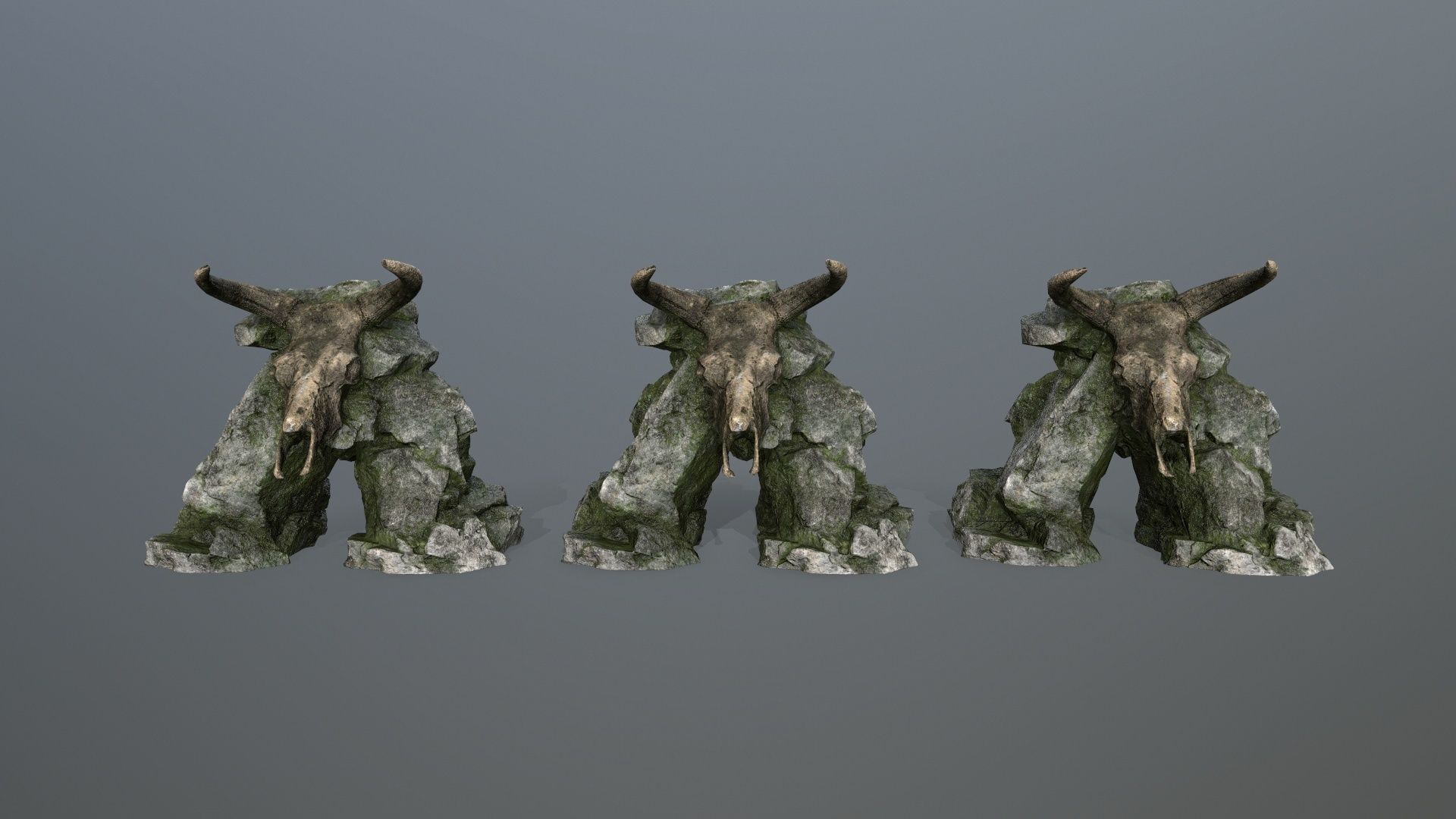 Skull Gate Low-poly 3D model_12