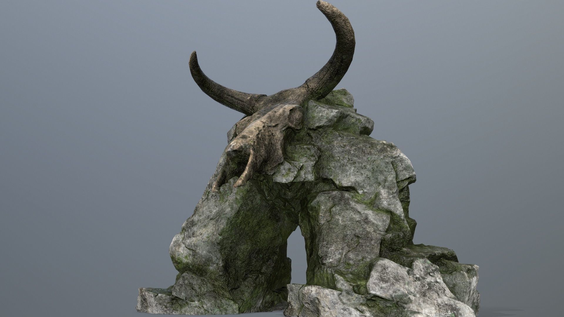 Skull Gate Low-poly 3D model_11