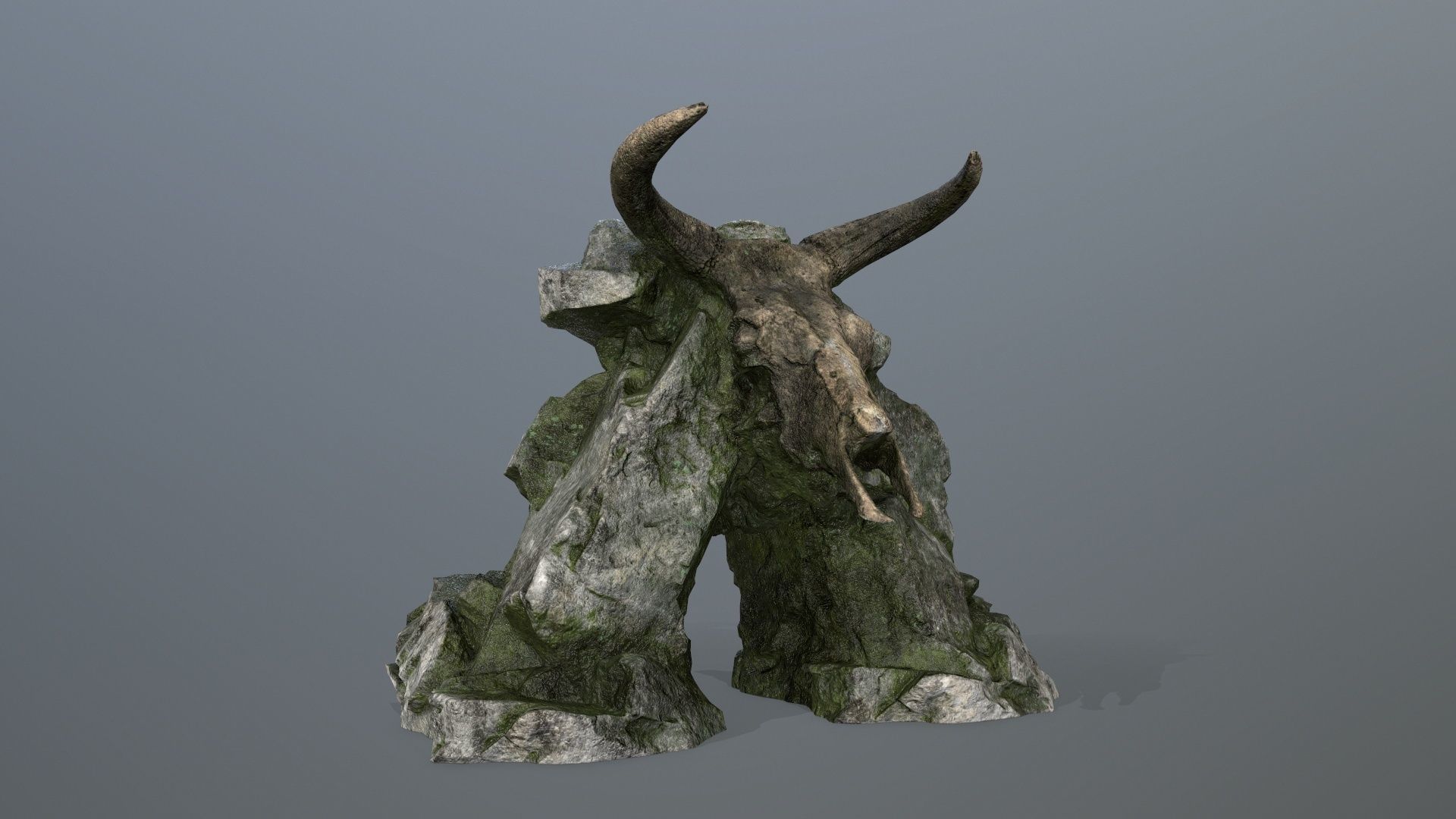 Skull Gate Low-poly 3D model_1