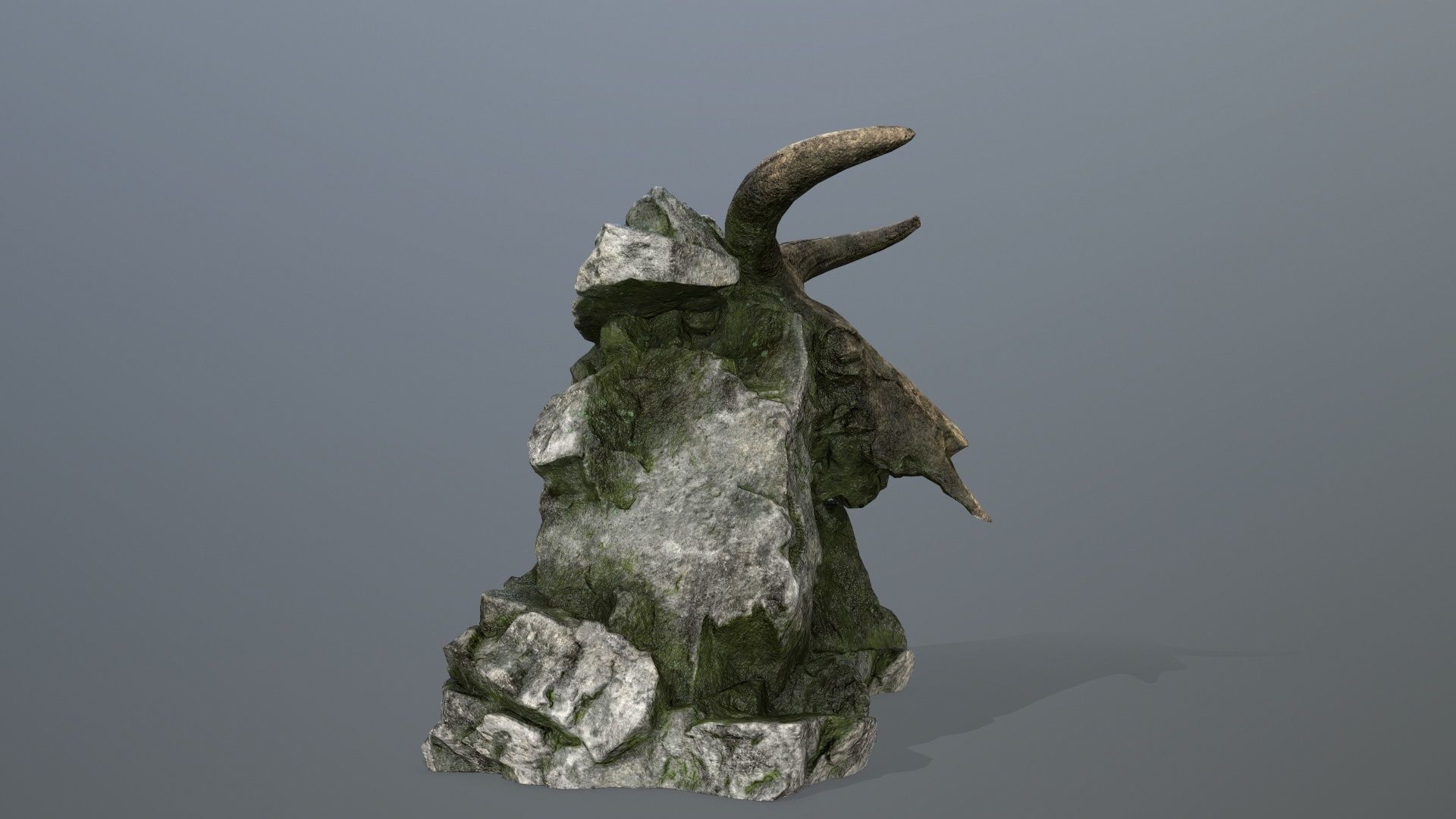 Skull Gate Low-poly 3D model_8