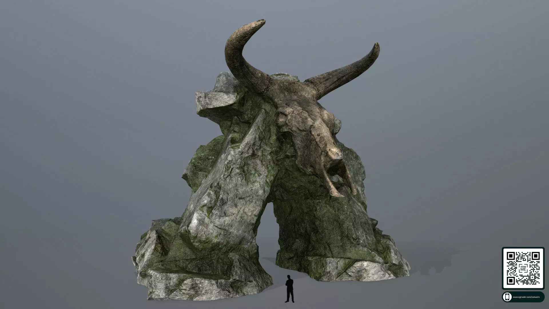 Skull Gate Low-poly 3D model_0