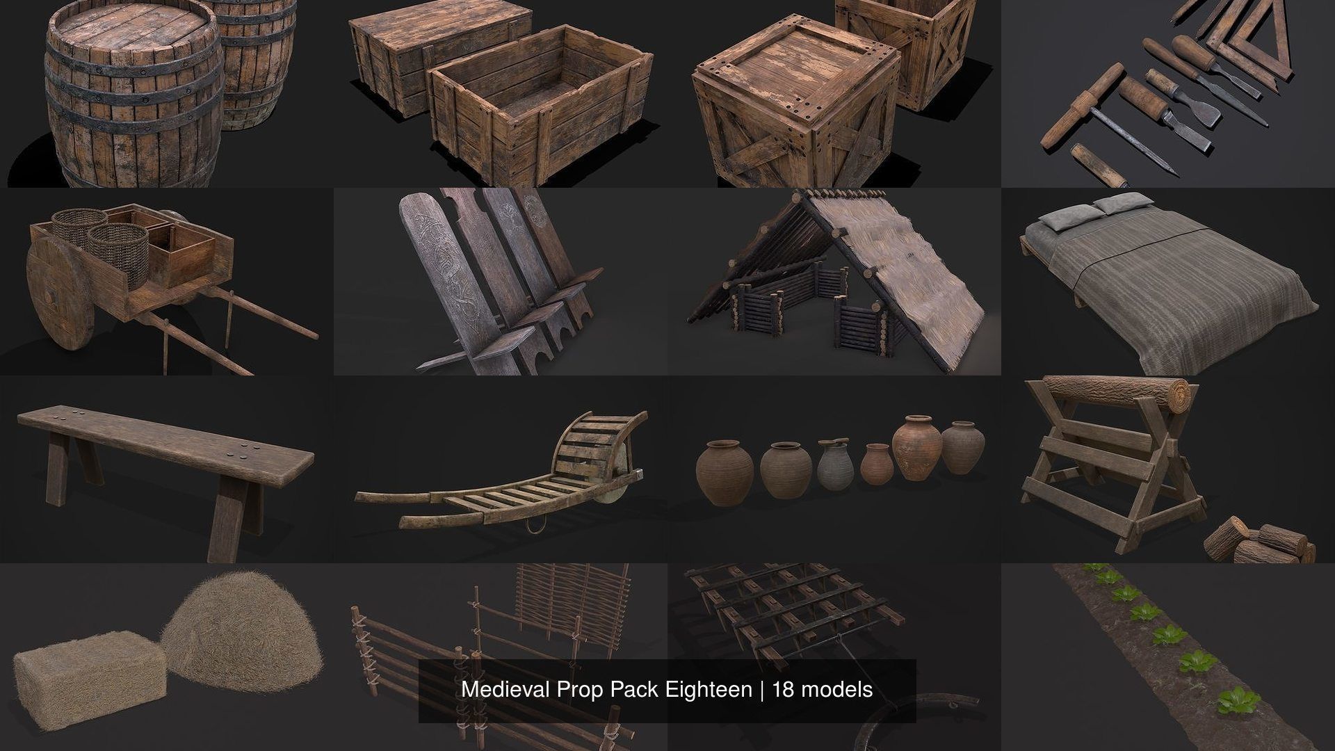 Medieval Prop Pack Eighteen 3D Model Collection_19