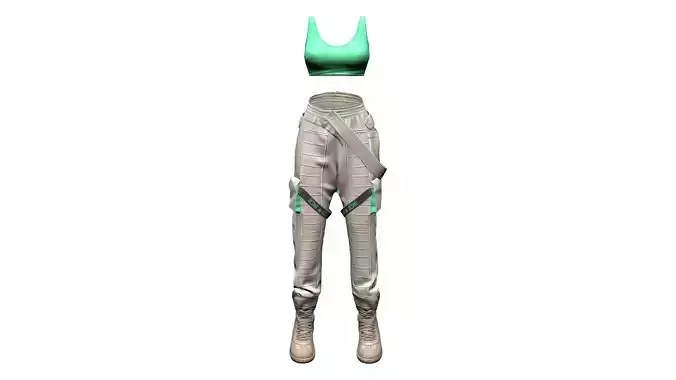 Hip Hop Street Style Top Pants Shoes Outfit