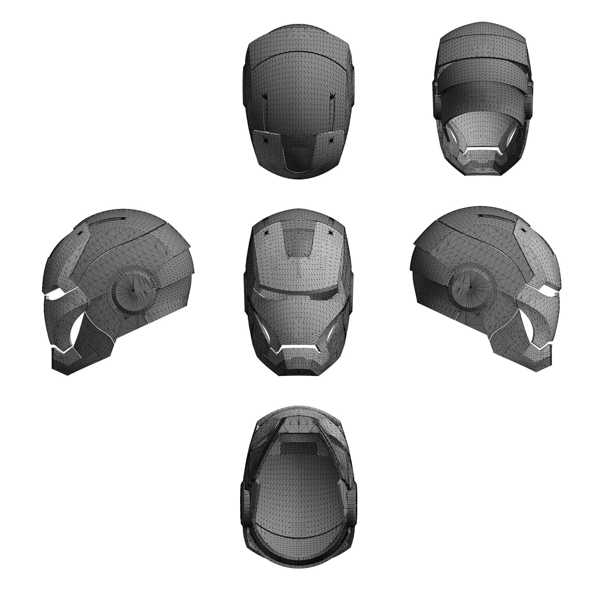 Ironman Mark III Helmet Free 3D model_9