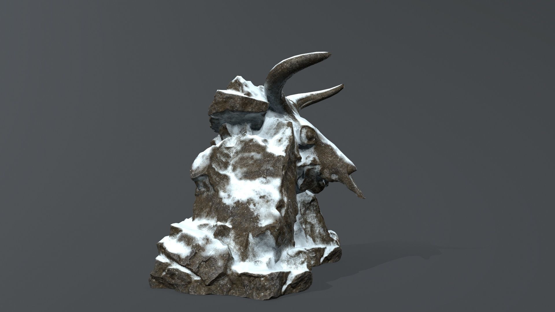 skull gate Low-poly 3D model_2