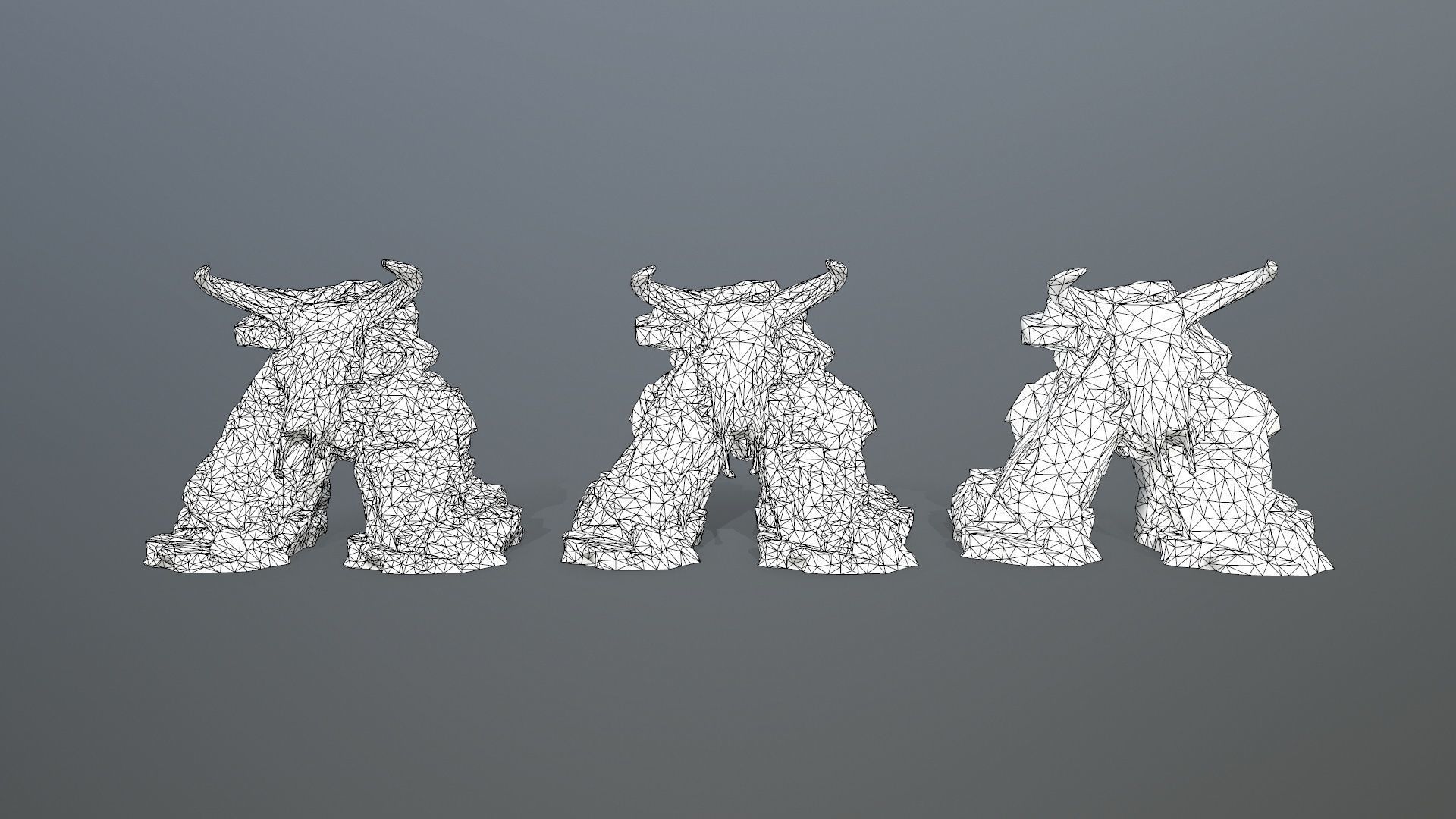 skull gate Low-poly 3D model_12