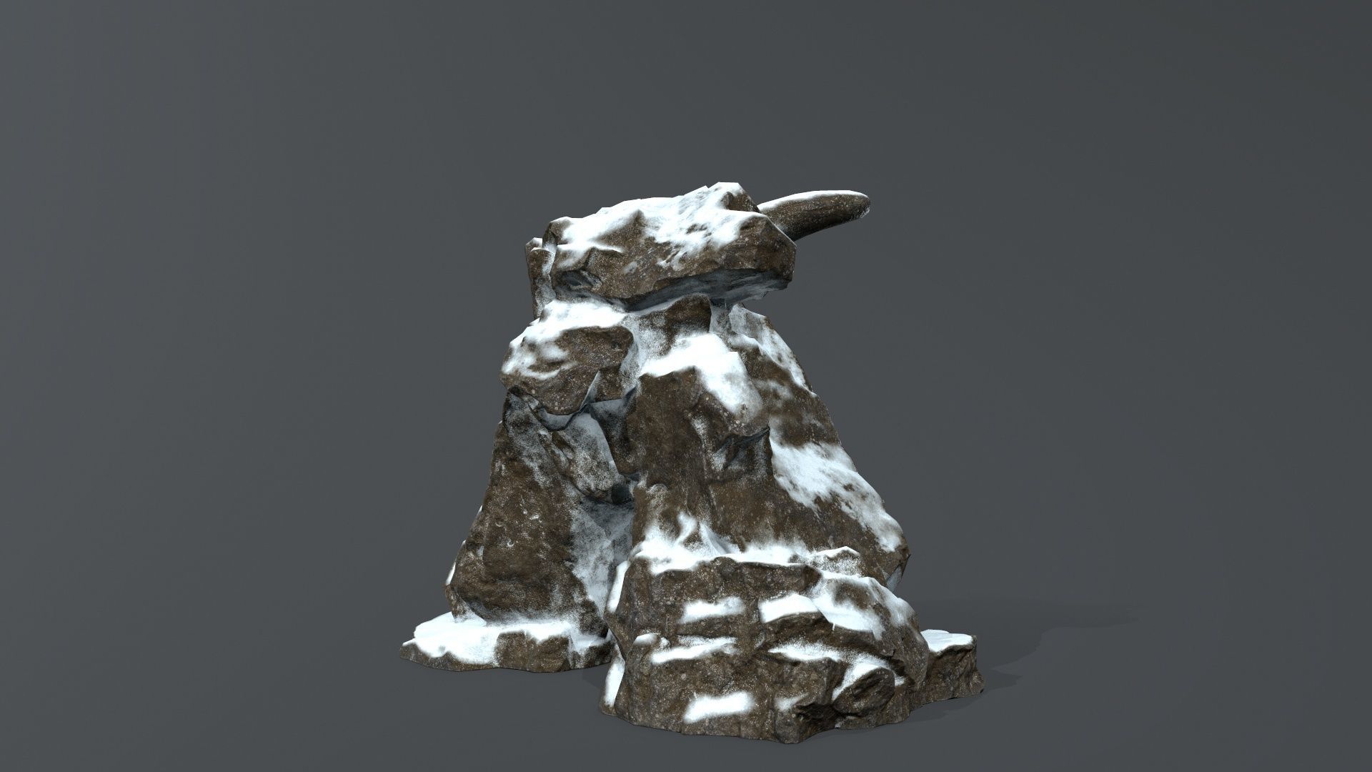 skull gate Low-poly 3D model_3