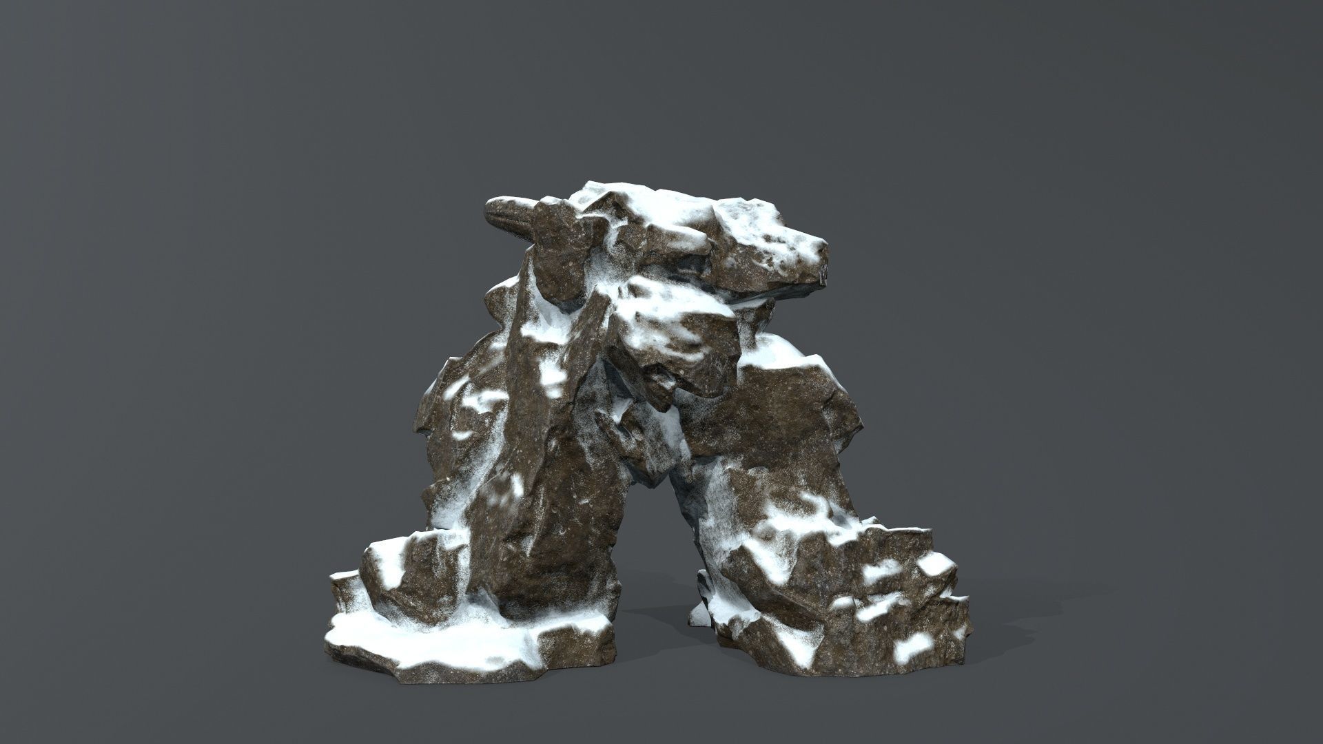 skull gate Low-poly 3D model_4