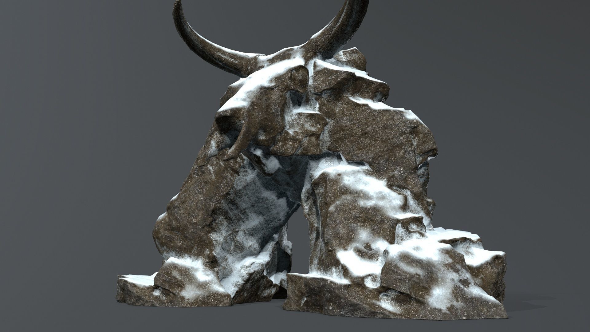 skull gate Low-poly 3D model_10