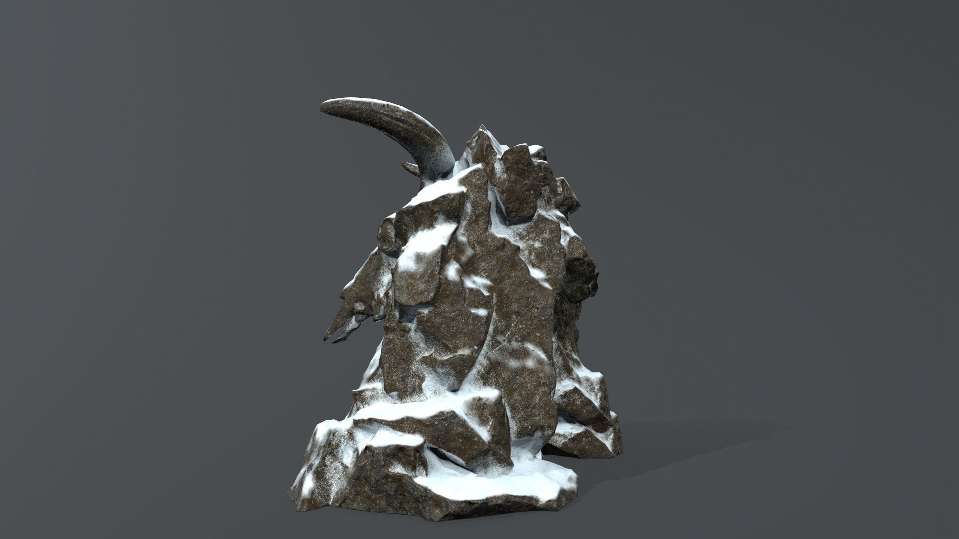 skull gate Low-poly 3D model_5