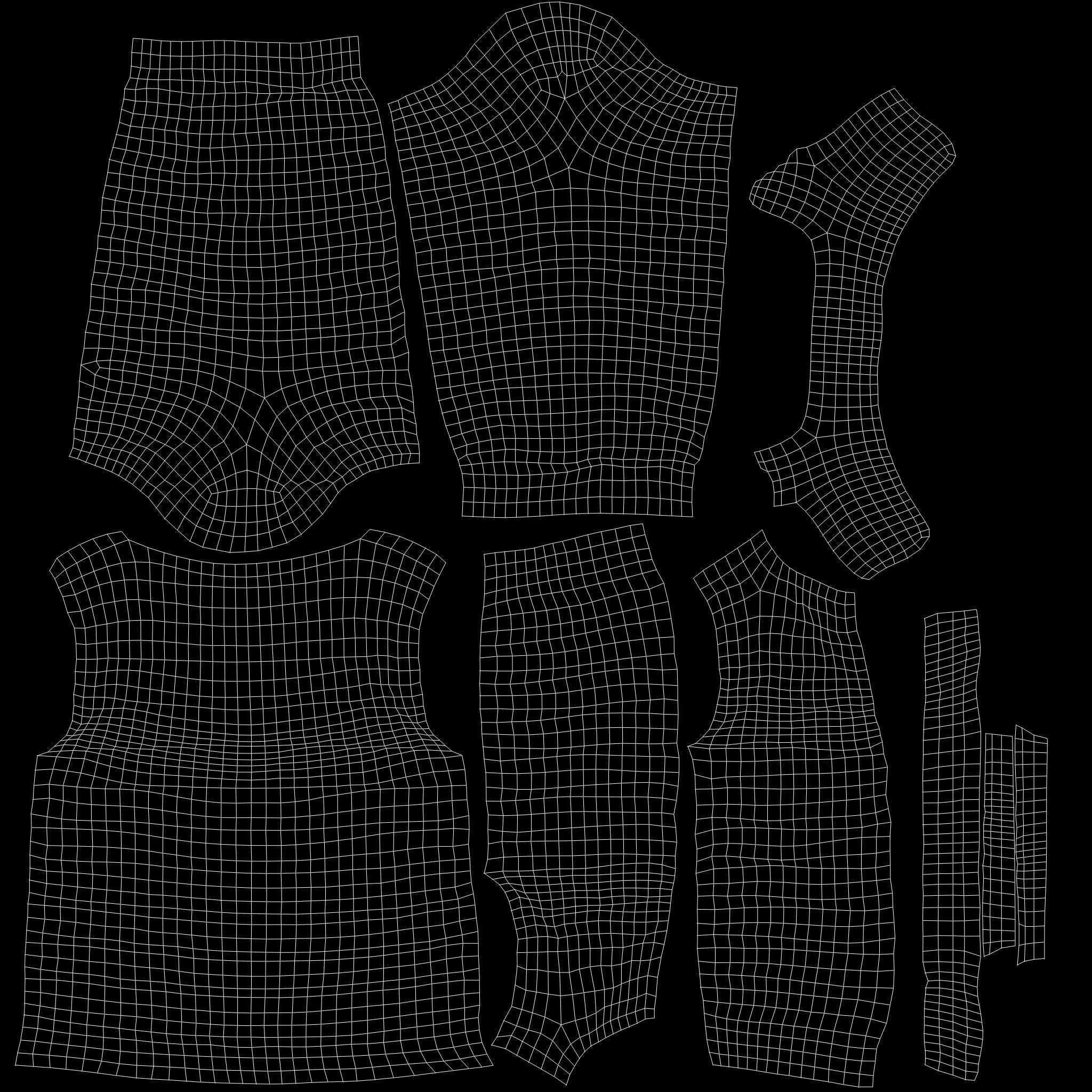 Open Front Shiny Black Padded Jacket Low-poly 3D model_13