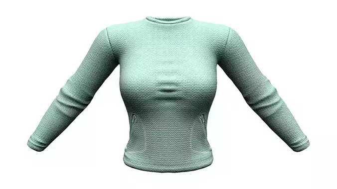 Green Spandex Stretch Sports Top With Pockets