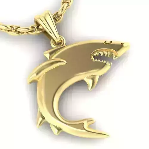 pendant Shark with chain
