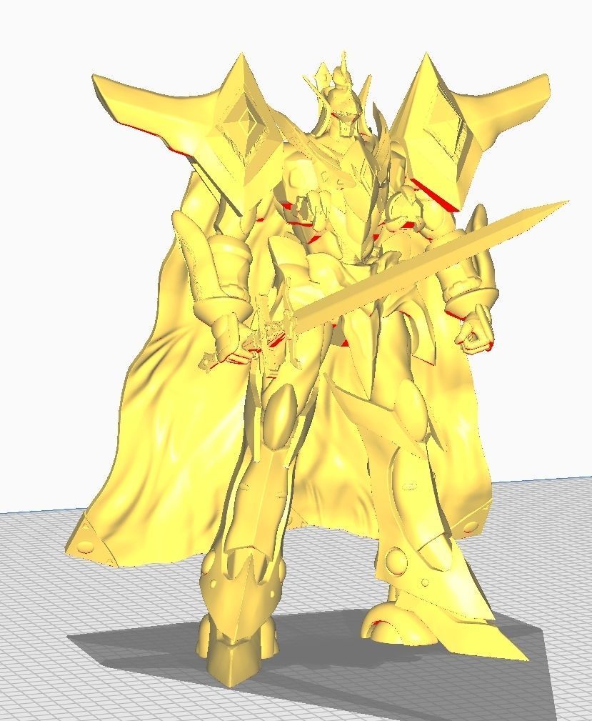 Escaflowne knight in cape 3D print model_9