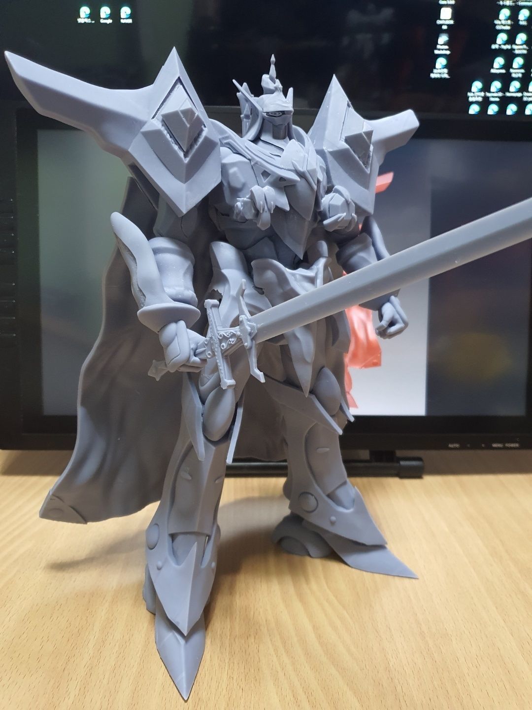 Escaflowne knight in cape 3D print model_18