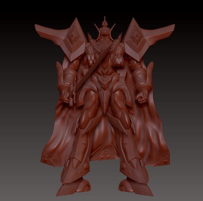 Escaflowne knight in cape 3D print model_1