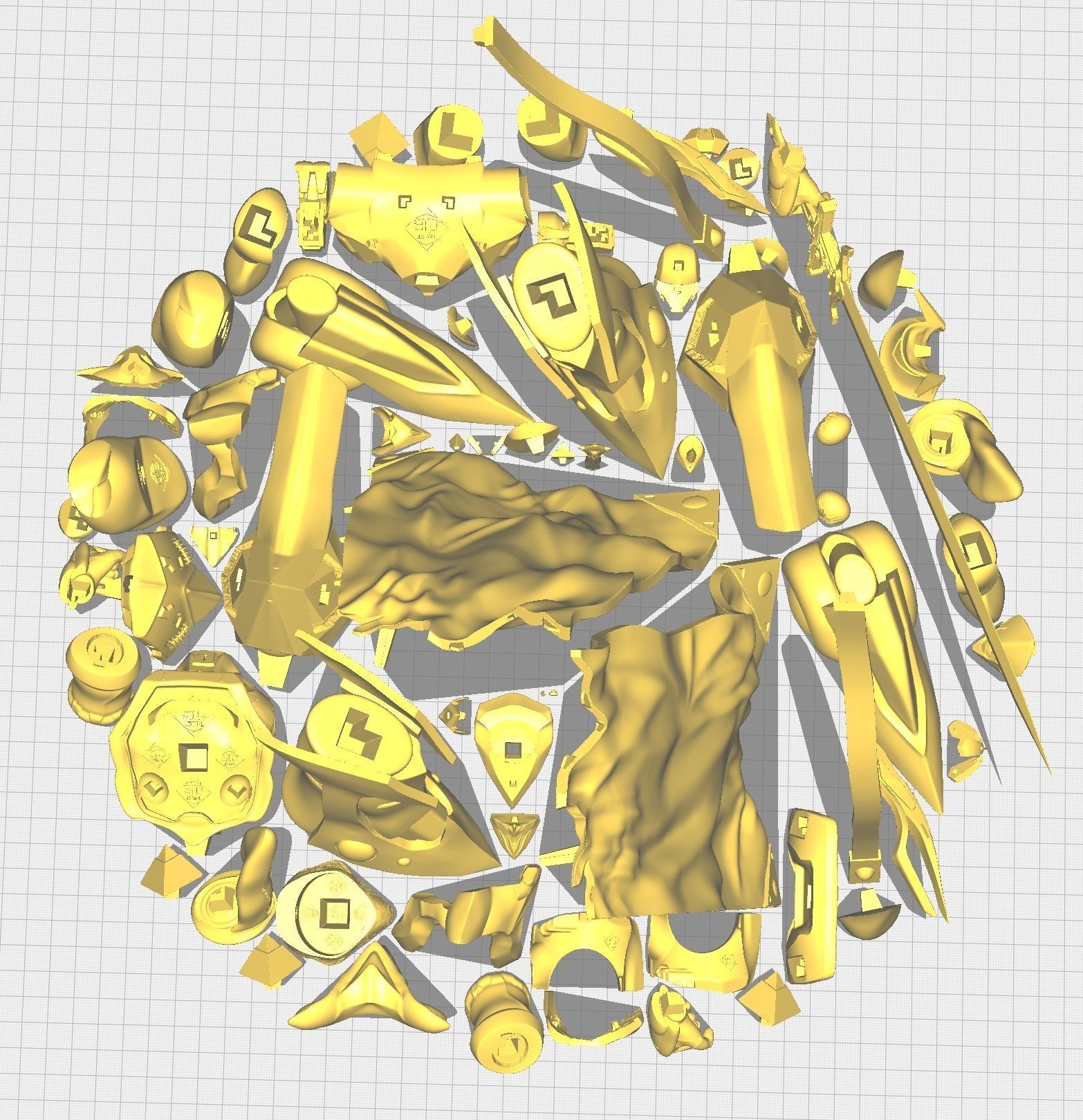 Escaflowne knight in cape 3D print model_10