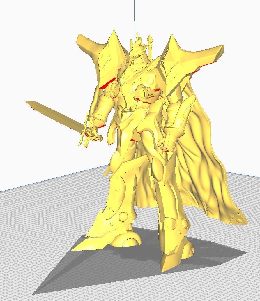 Escaflowne knight in cape 3D print model_7