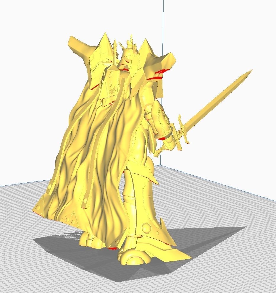 Escaflowne knight in cape 3D print model_8