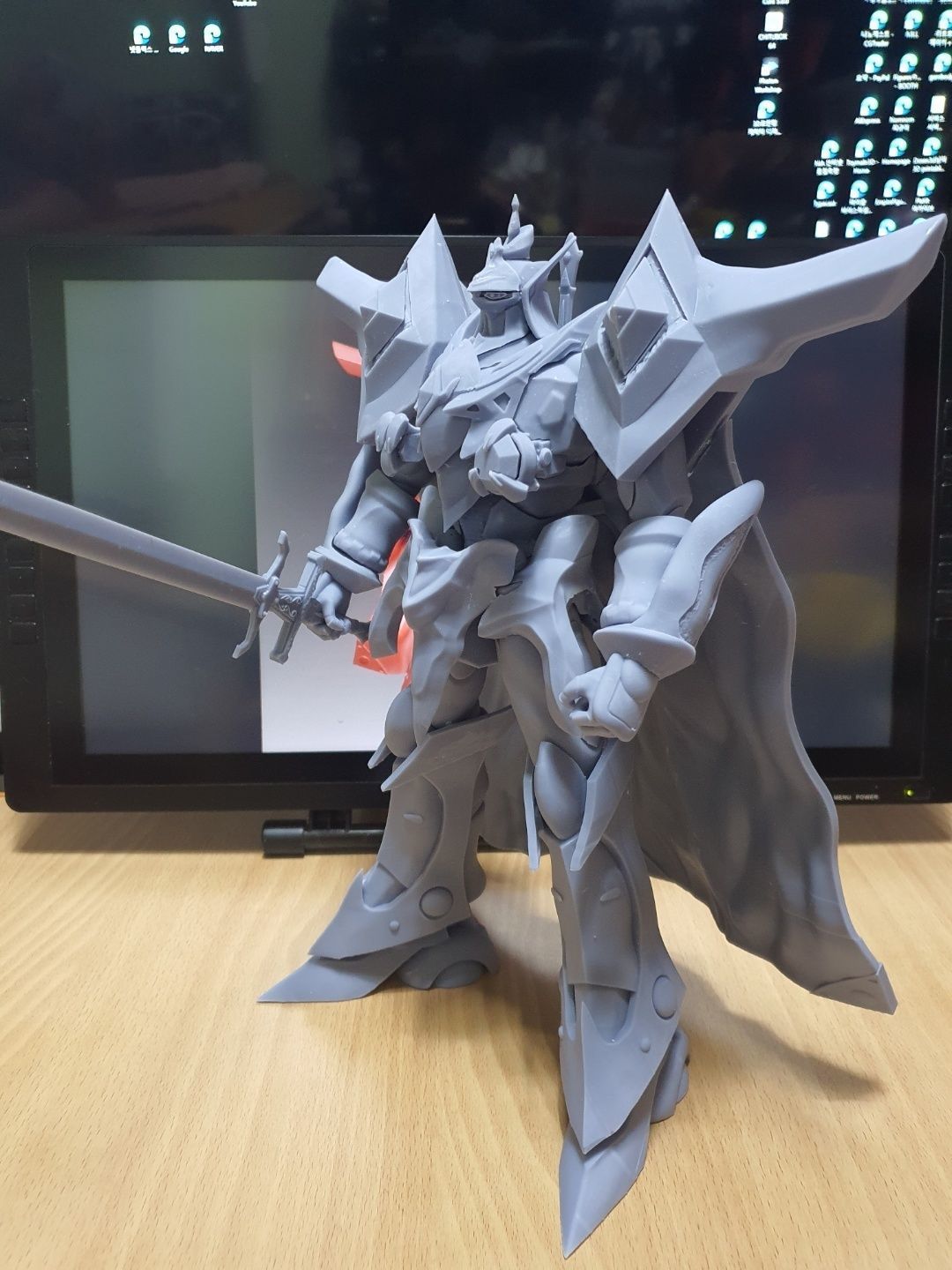 Escaflowne knight in cape 3D print model_22