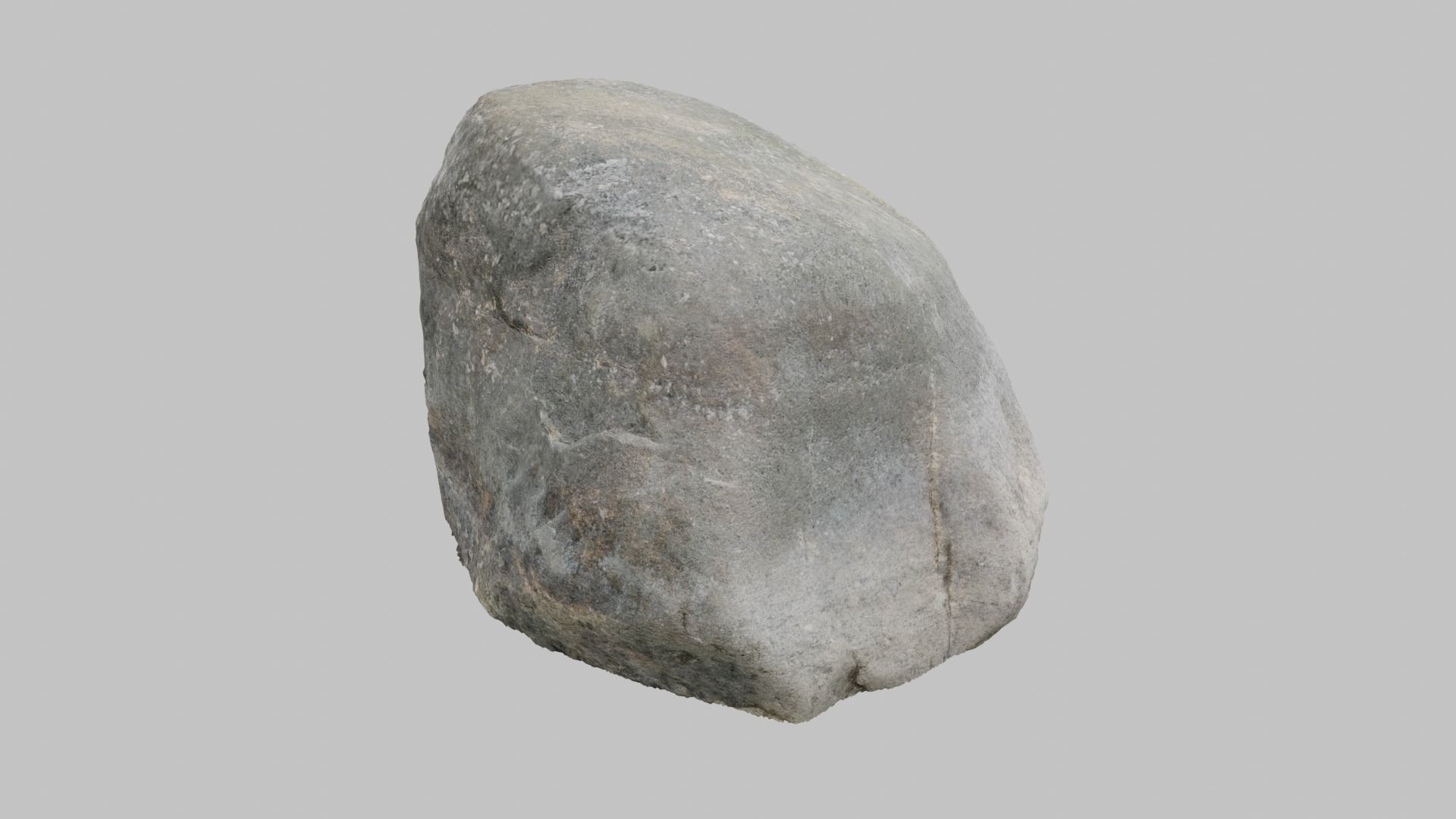 Gray Boulder - Varying LOD Free low-poly 3D model_3