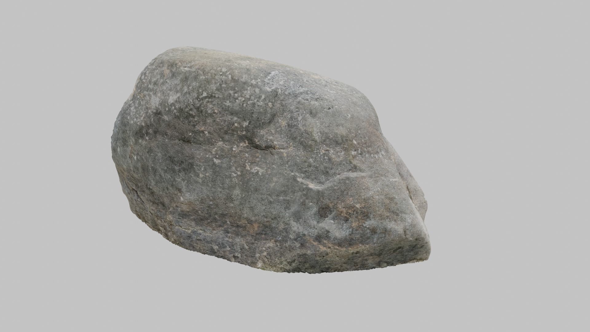 Gray Boulder - Varying LOD Free low-poly 3D model_4