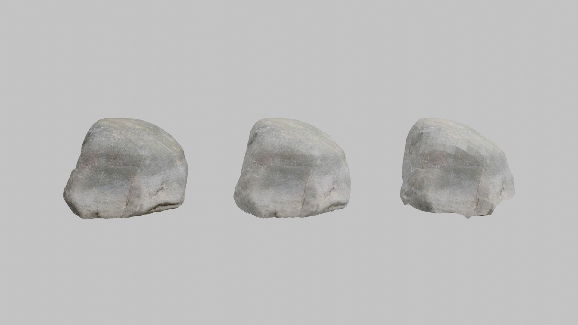 Gray Boulder - Varying LOD Free low-poly 3D model_12