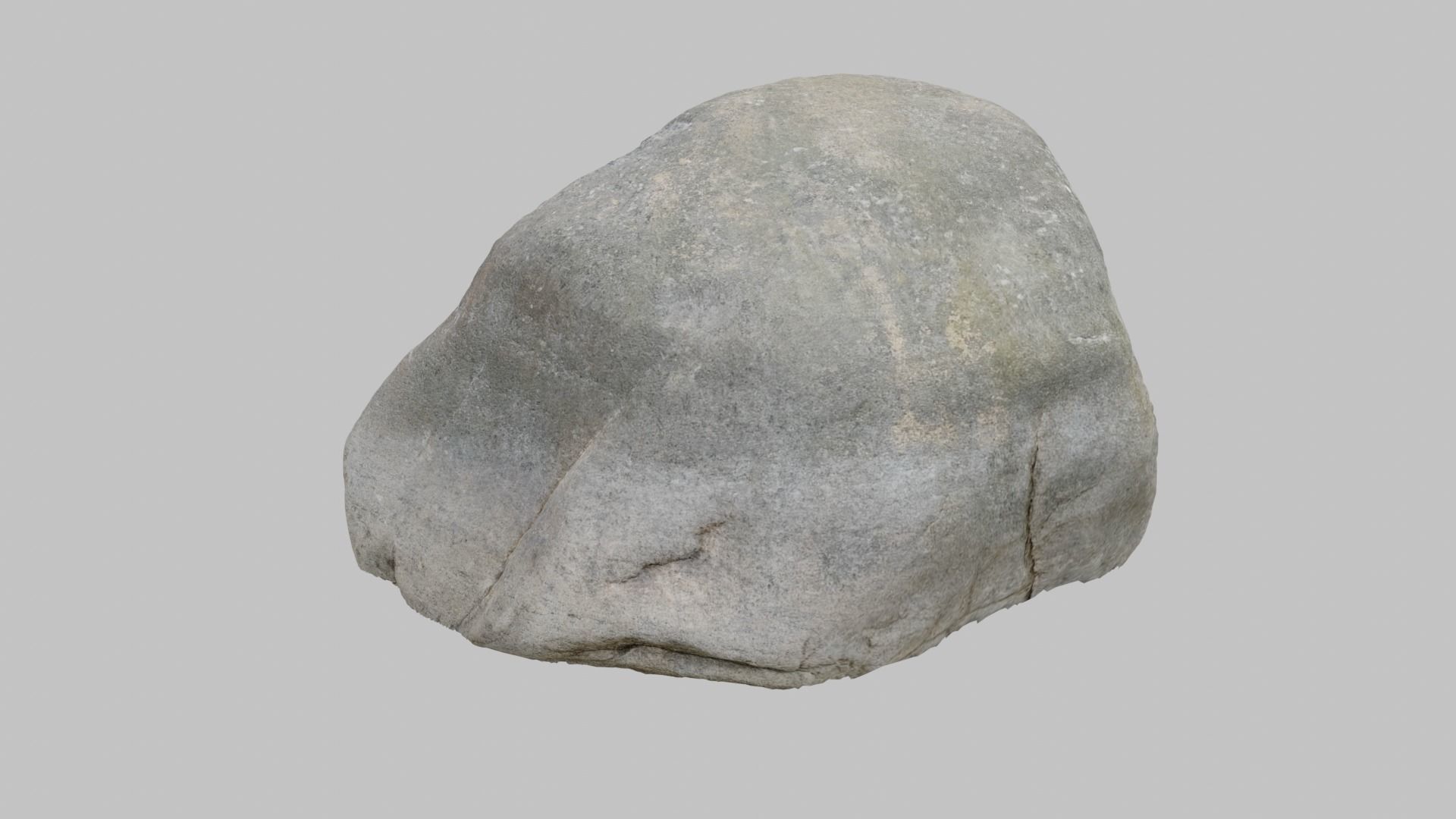 Gray Boulder - Varying LOD Free low-poly 3D model_1