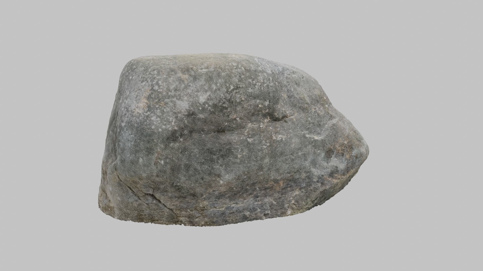 Gray Boulder - Varying LOD Free low-poly 3D model_5